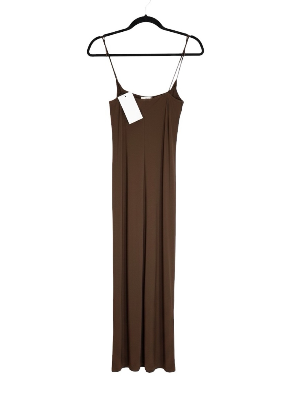 Zara NWT 2025 Ruched Midi Dress in Brown Sz M Wedding Guest Cocktail Prom Grad - Picture 5 of 15